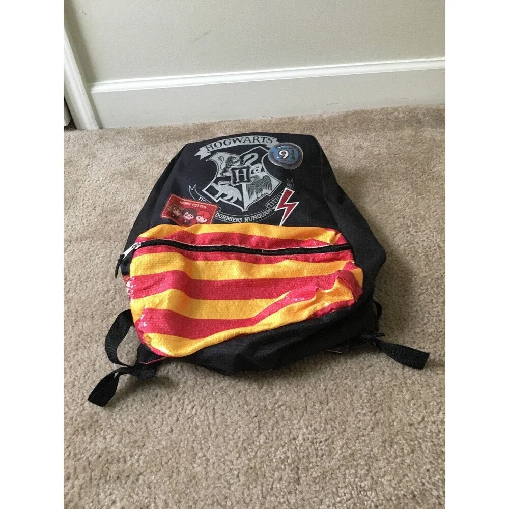 Harry Potter Hogwarts Graphic Backpack Bag Student School Multi-Color